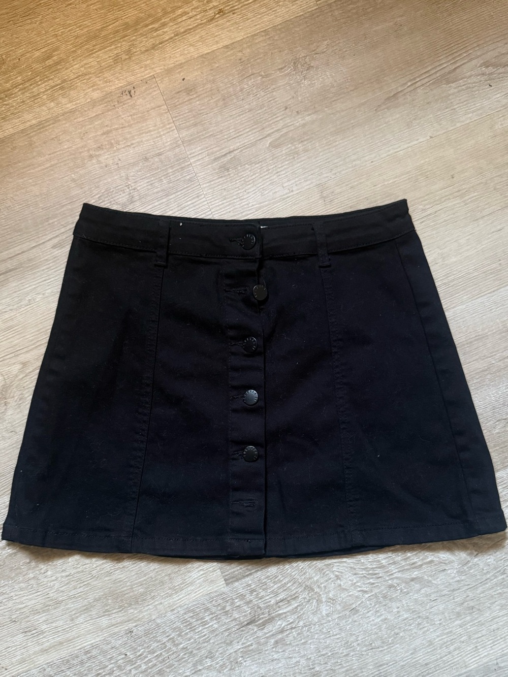 Forever 21 Black Button-Front Mini Skirt